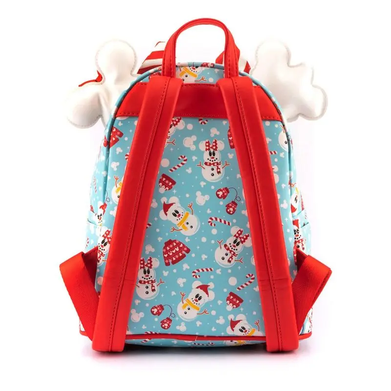 Disney by Loungefly Backpack &amp; Headband Set Minnie &amp; Mickey Snowman AOP product photo