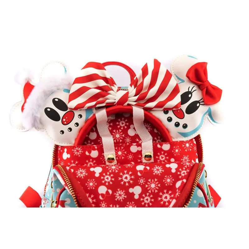 Disney by Loungefly Backpack &amp; Headband Set Minnie &amp; Mickey Snowman AOP product photo