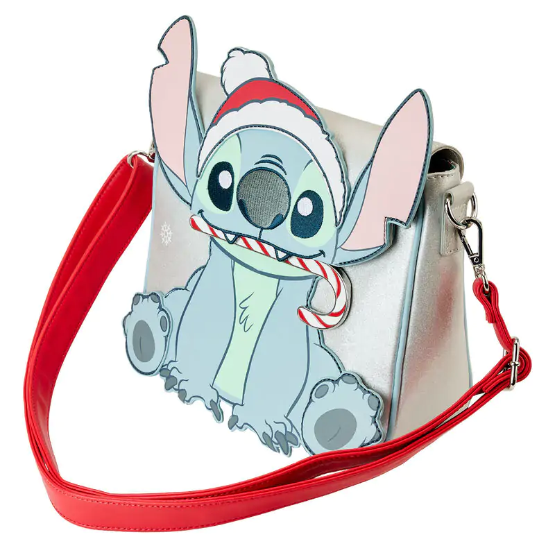 Loungefly Disney Stitch Holiday glitter crossbody bag termékfotó