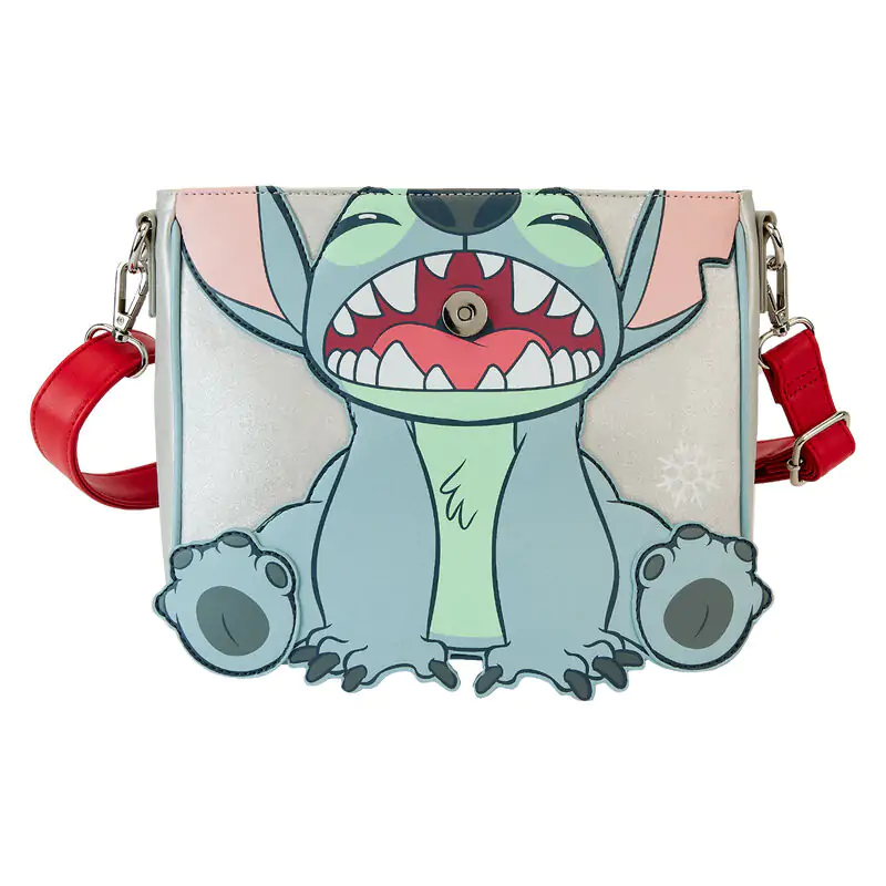 Loungefly Disney Stitch Holiday glitter crossbody bag termékfotó