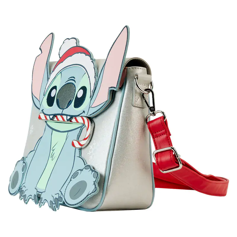 Loungefly Disney Stitch Holiday glitter crossbody bag termékfotó