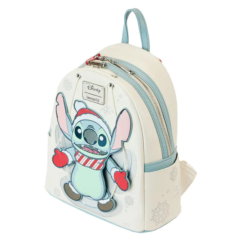 Loungefly Disney Stitch Holiday Snow Angel glitter backpack 26cm product photo