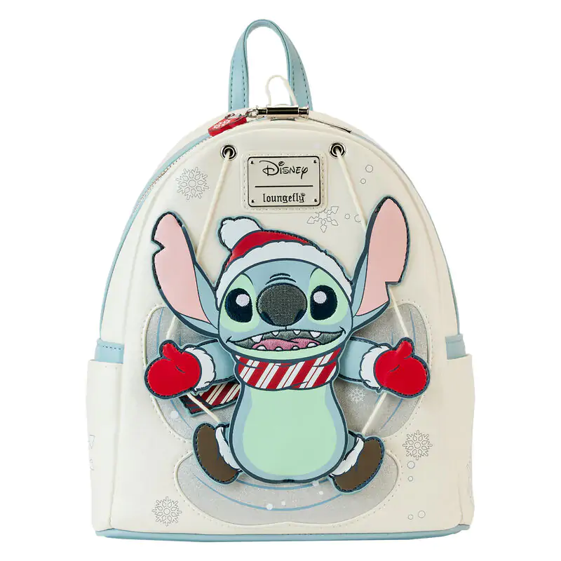 Loungefly Disney Stitch Holiday Snow Angel glitter backpack 26cm product photo