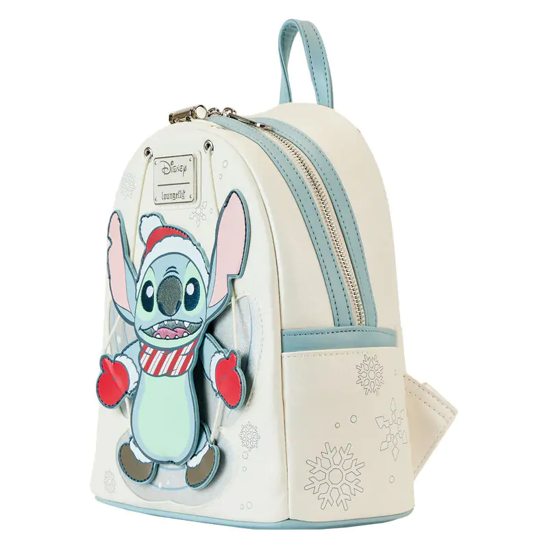 Loungefly Disney Stitch Holiday Snow Angel glitter backpack 26cm product photo