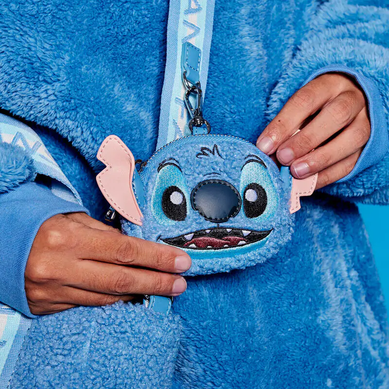 Loungefly Disney Stitch plush tote bag with coin bag termékfotó