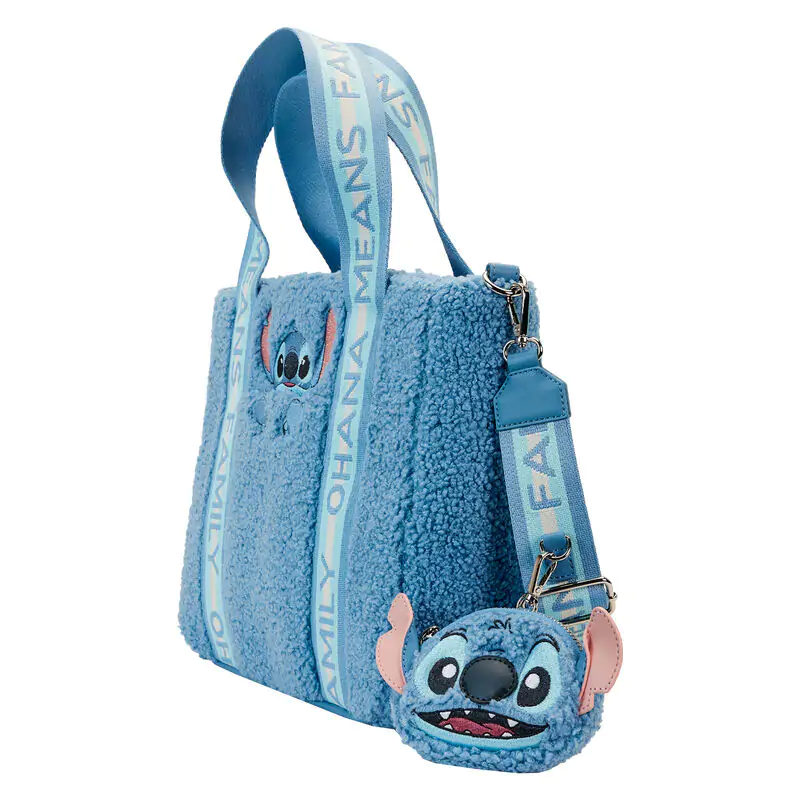 Loungefly Disney Stitch plush tote bag with coin bag termékfotó