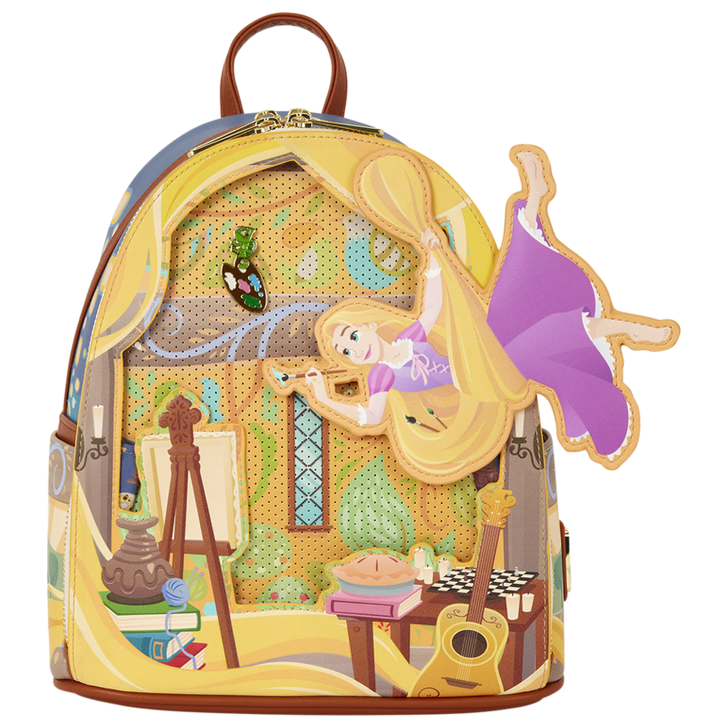 Loungefly Disney Tangled Rapunzel Glow Pin Trader backpack 26cm product photo