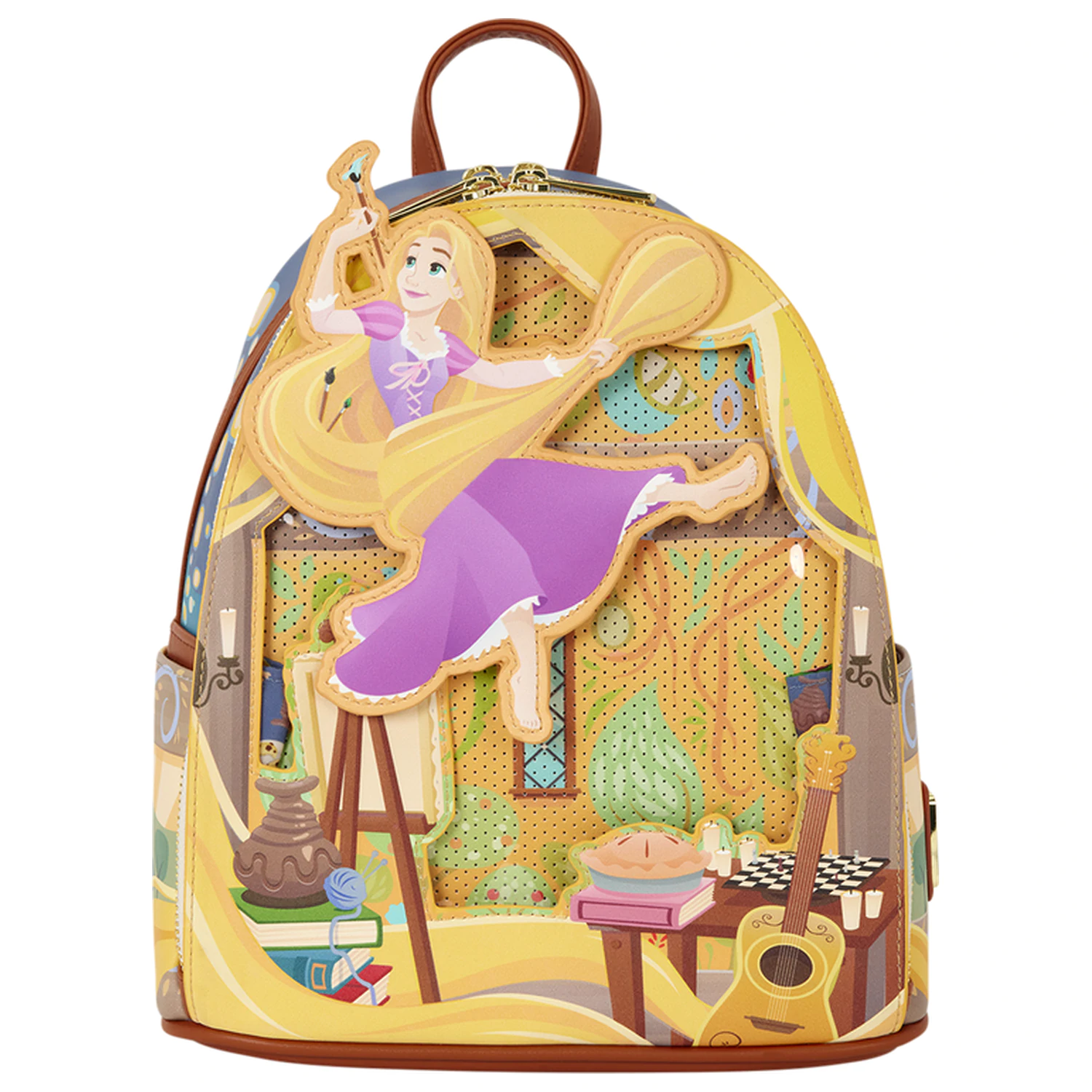Loungefly Disney Tangled Rapunzel Glow Pin Trader backpack 26cm product photo