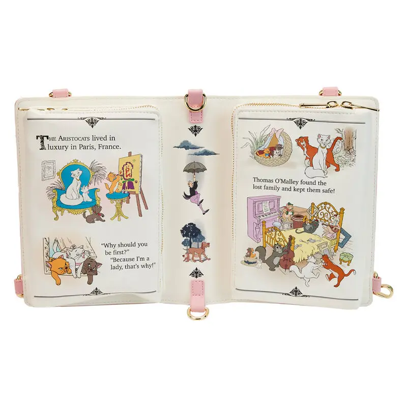 Loungefly Disney The Aristocats Classic Book convertible crossbody bag product photo