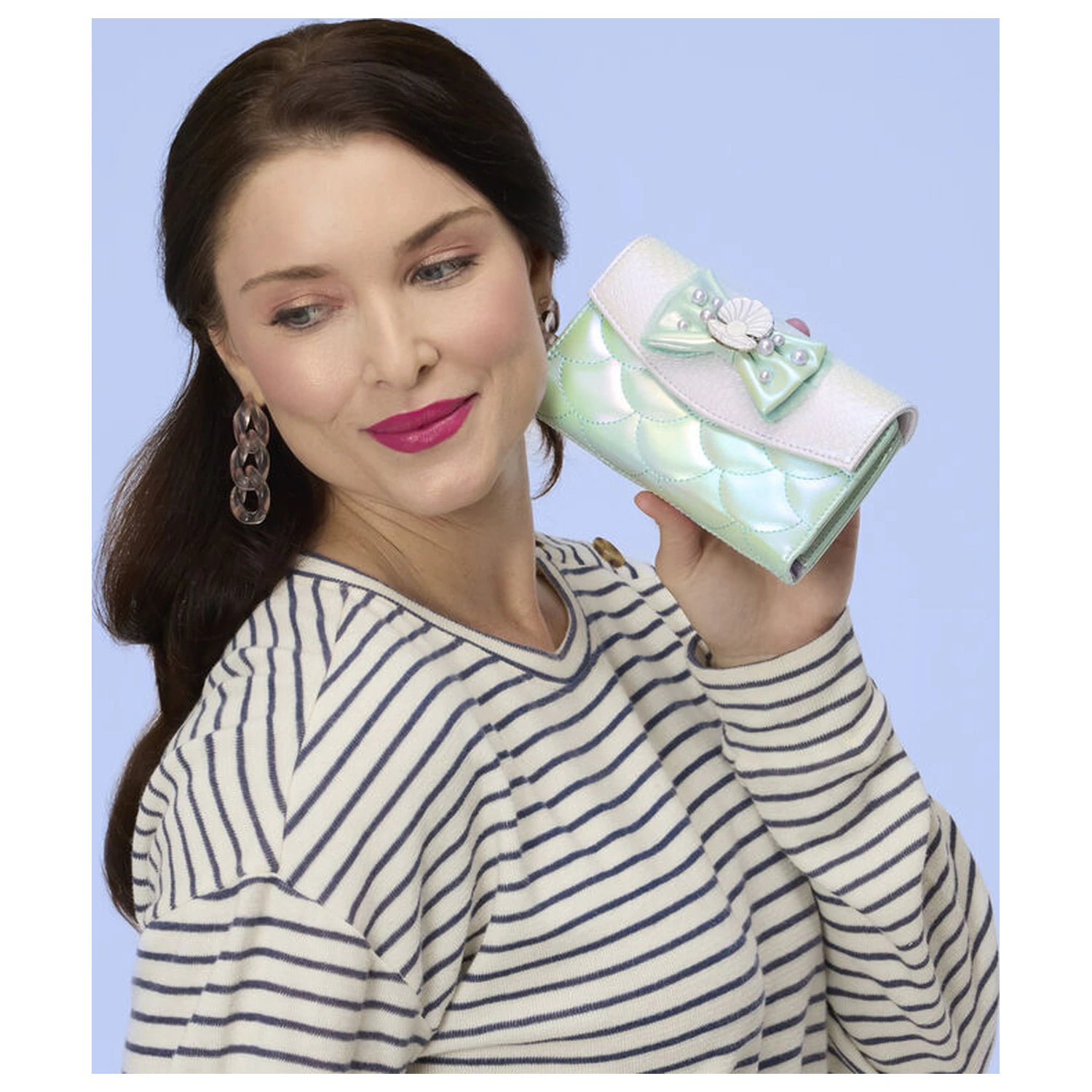 Loungefly Disney The Little Mermaid Iridescent Pearl flap wallet product photo