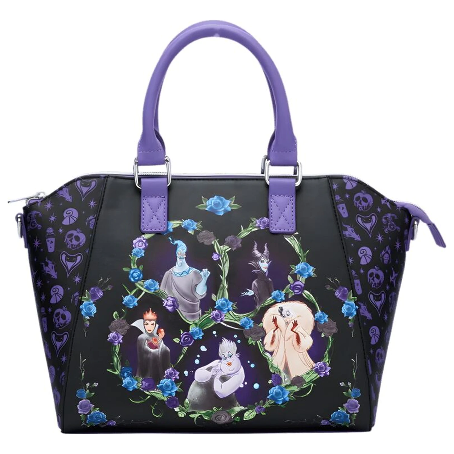 Loungefly Disney Villains Floral Icons Satchel bag product photo
