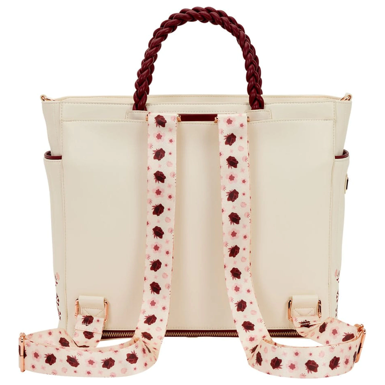 Loungefly Crossbody Bag Figural Cream & Red Floral product photo