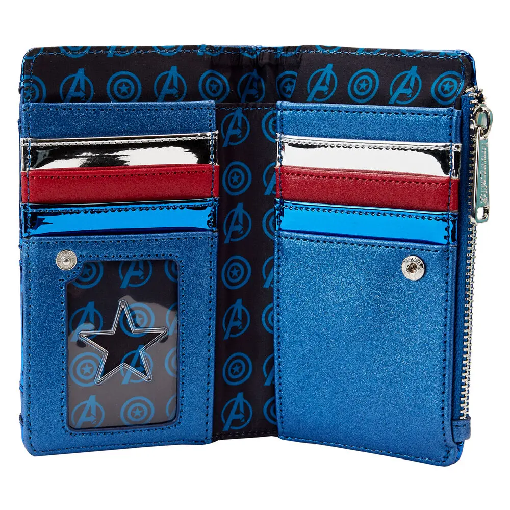 Loungefly Marvel Captain America metallic wallet termékfotó