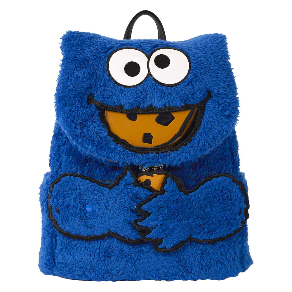 Loungefly Sesame Street Cookie Monster Plush backpack + purse product photo