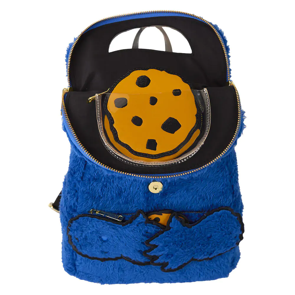 Loungefly Sesame Street Cookie Monster Plush backpack + purse product photo