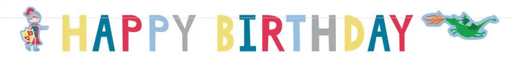 Knight Happy Birthday Banner 160 cm product photo