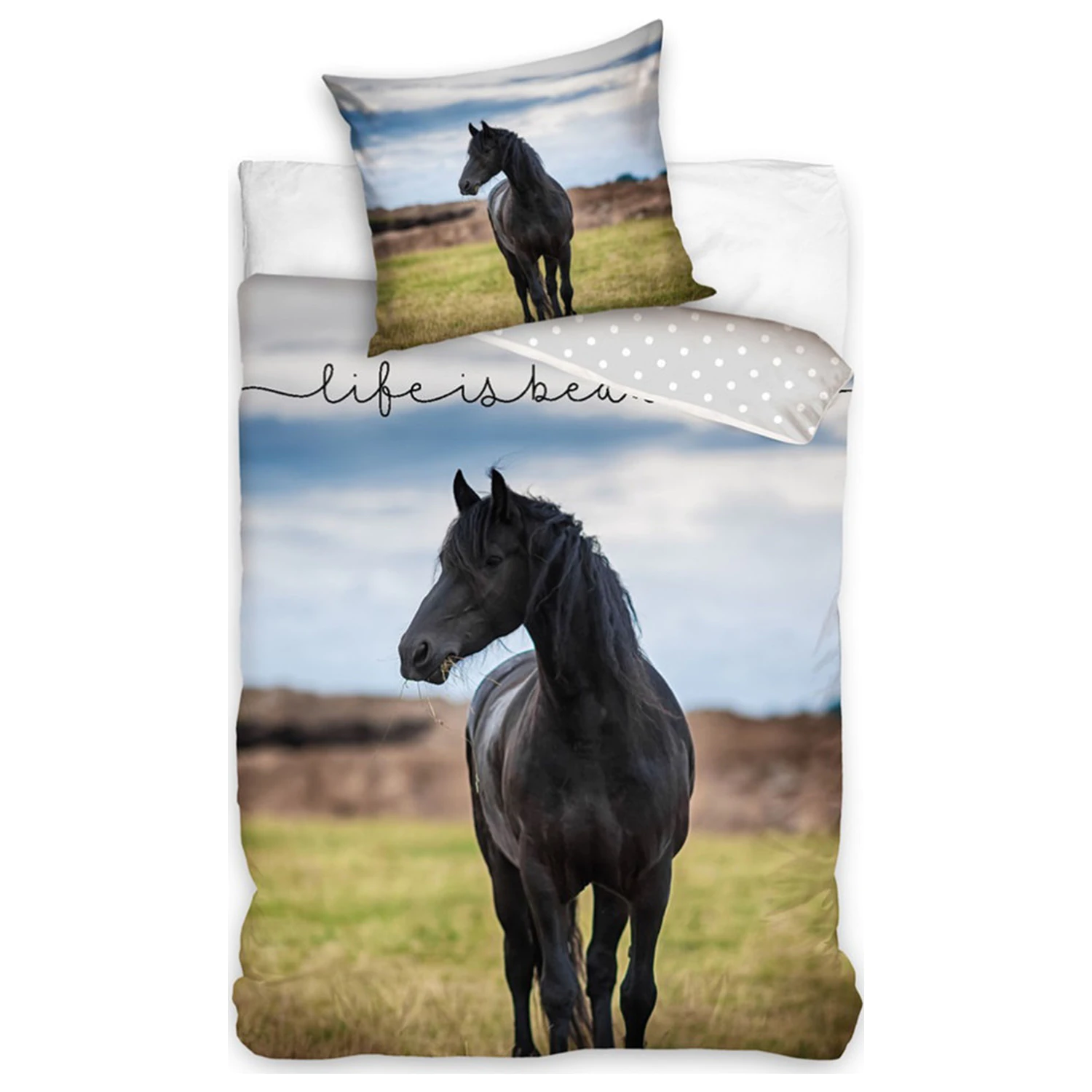 Lovas Black Duvet Cover product photo