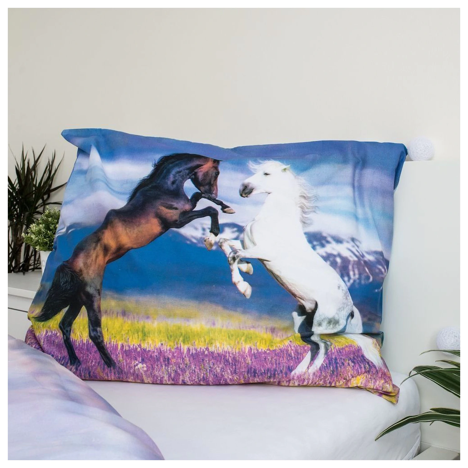 Lovas White Meadow Duvet Cover product photo