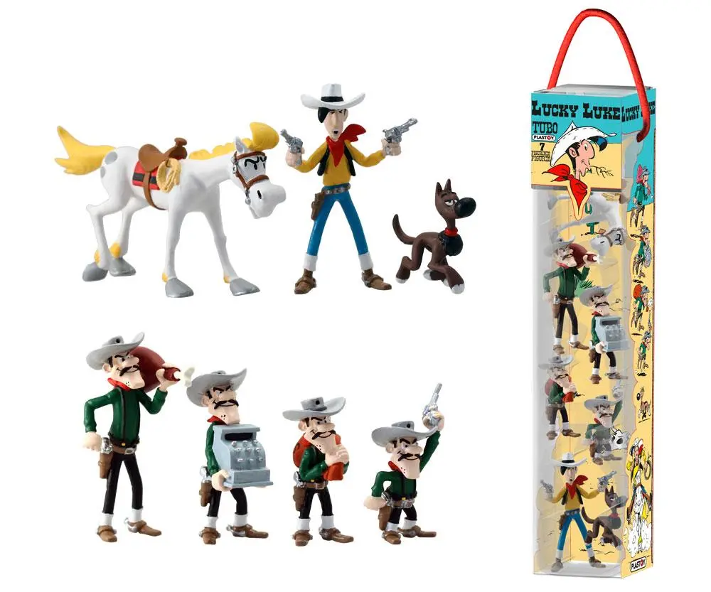 Lucky Luke Mini Figure 7-Pack Characters 4 - 10 cm termékfotó