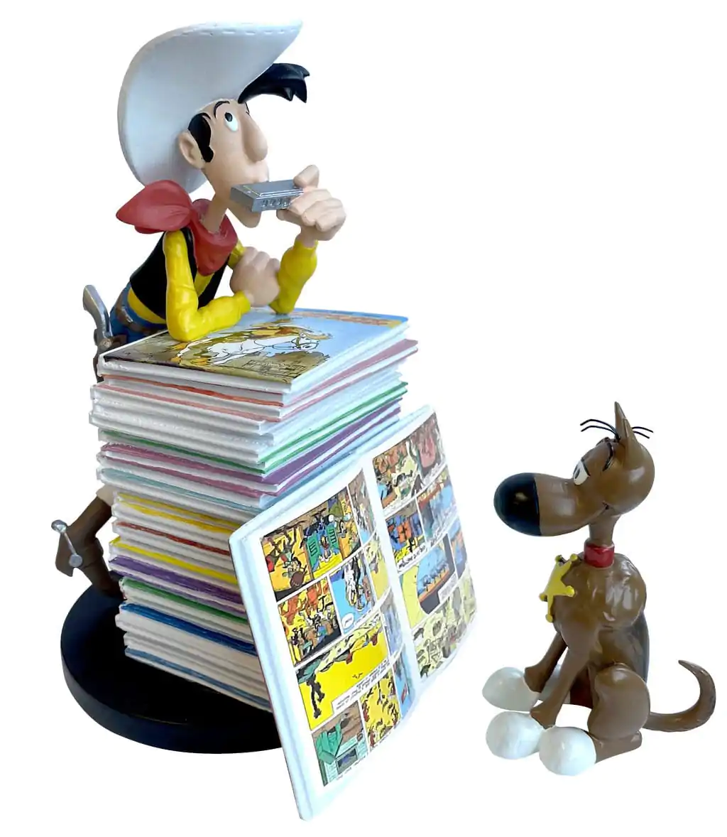 Lucky Luke: Lucky Luke and Rantanplan Stack of Comics Collector Figure product photo