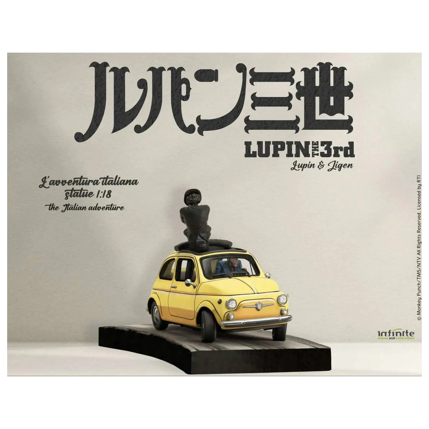 Lupin the 3rd The Italian Adventure Lupin Jigen Statue 1/18 14 cm product photo