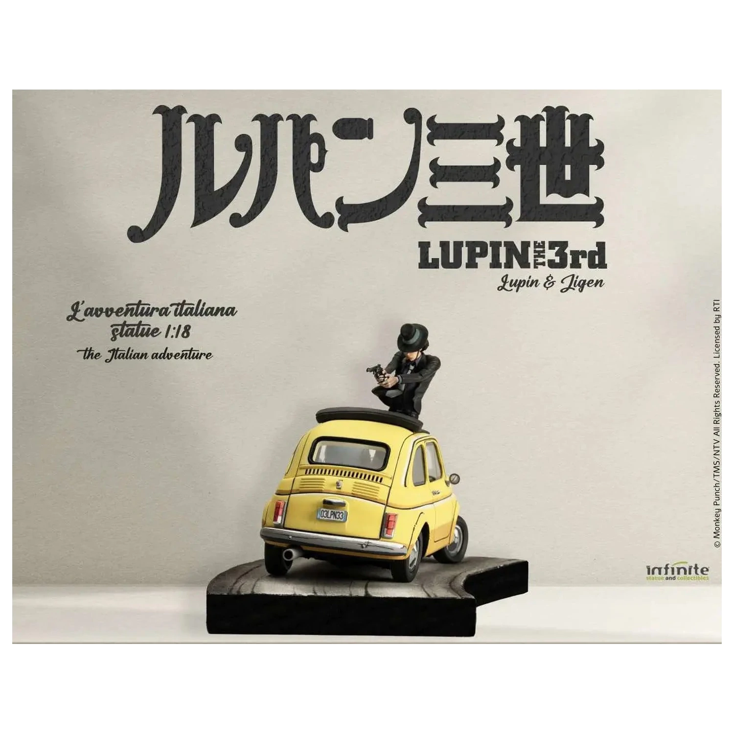 Lupin the 3rd The Italian Adventure Lupin Jigen Statue 1/18 14 cm product photo