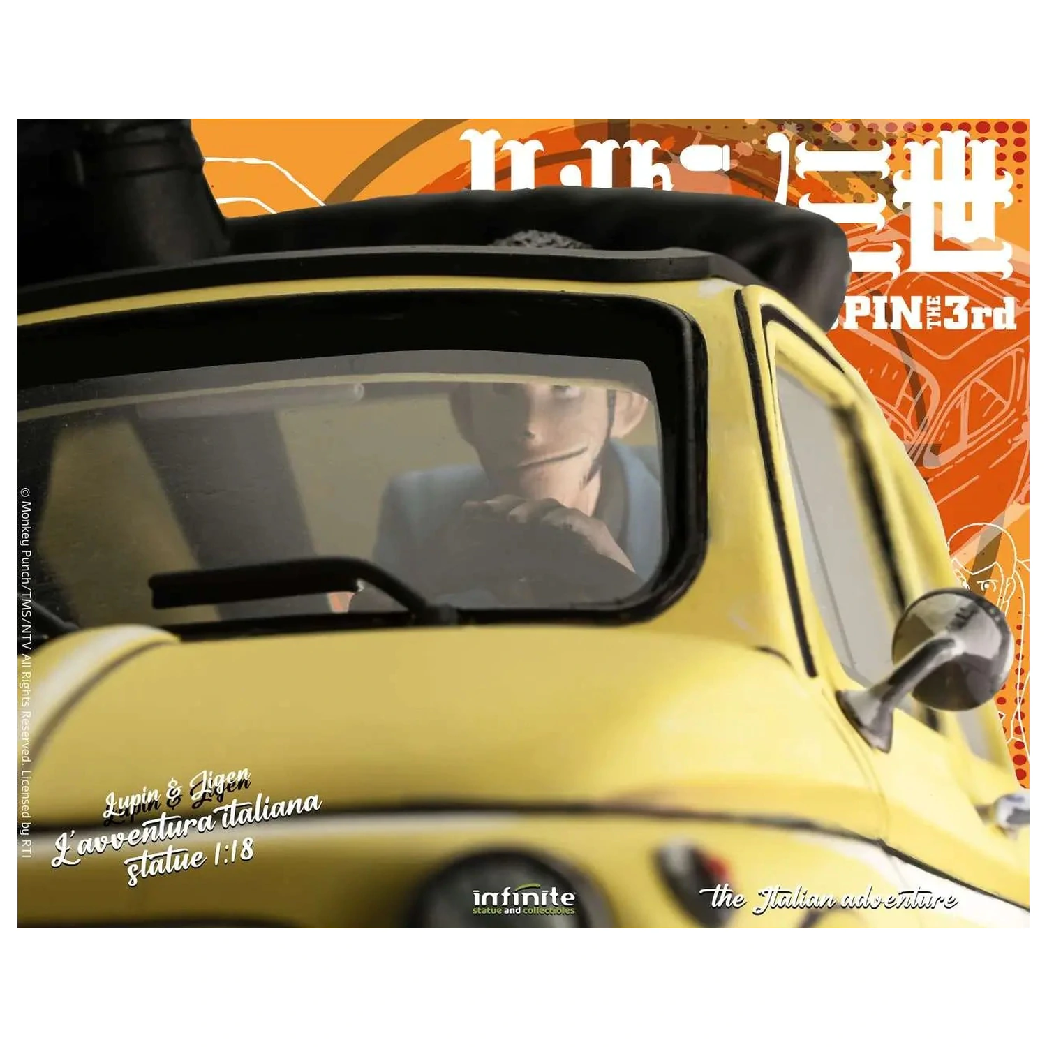 Lupin the 3rd The Italian Adventure Lupin Jigen Statue 1/18 14 cm product photo