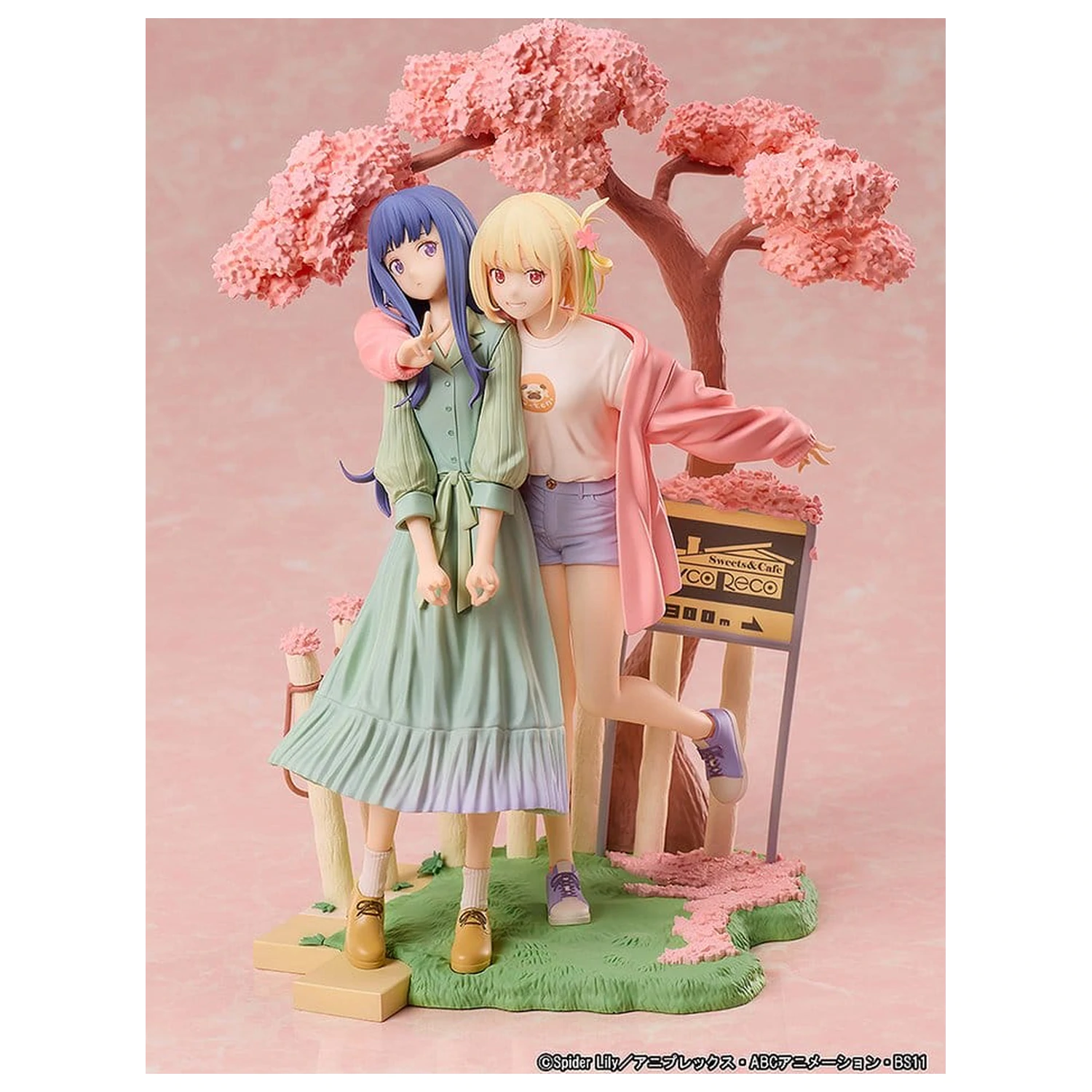 Lycoris Recoil PVC Figures 2-Pack Chisato Nishikigi & Takina Inoue Spring Ver. 25 cm product photo