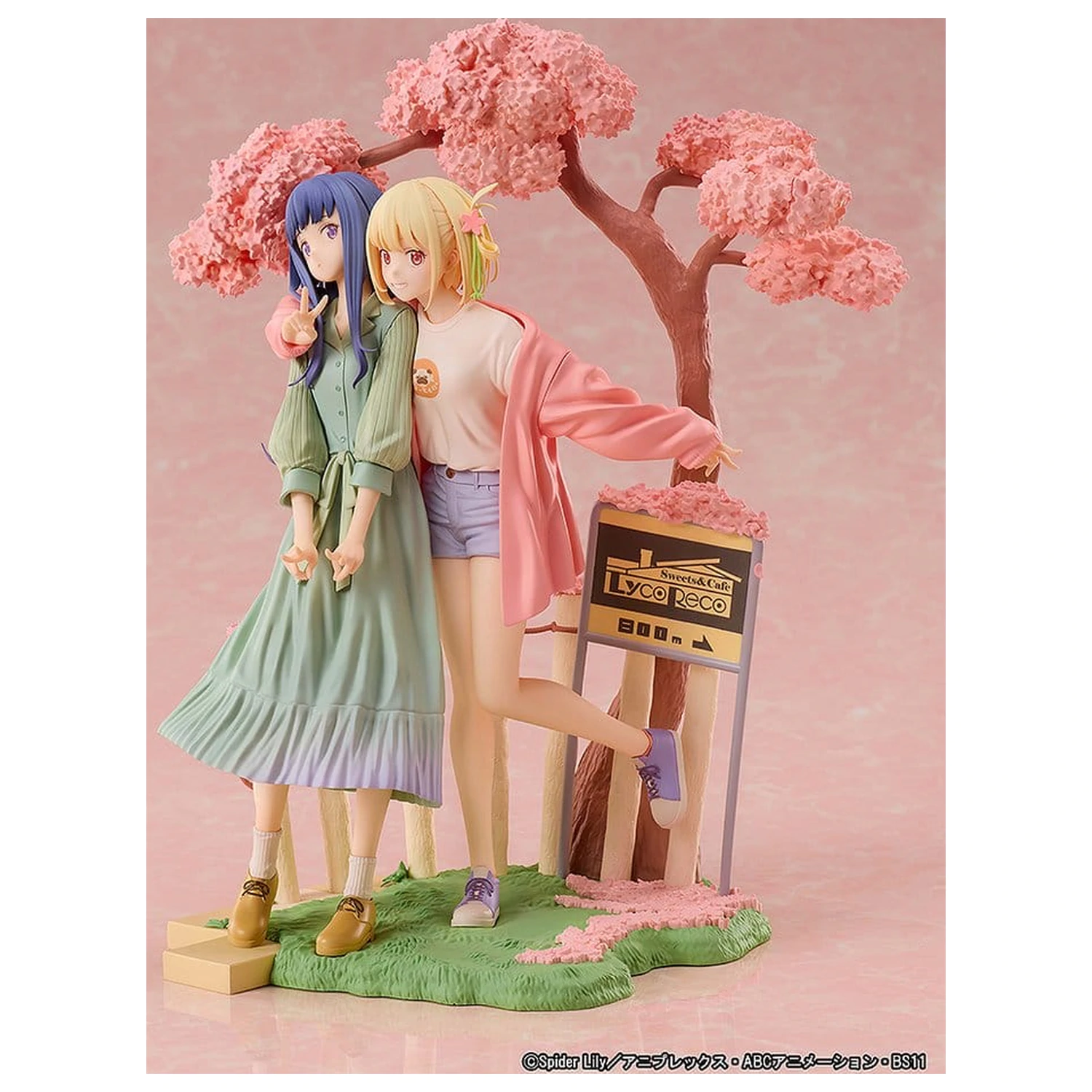 Lycoris Recoil PVC Figures 2-Pack Chisato Nishikigi & Takina Inoue Spring Ver. 25 cm product photo
