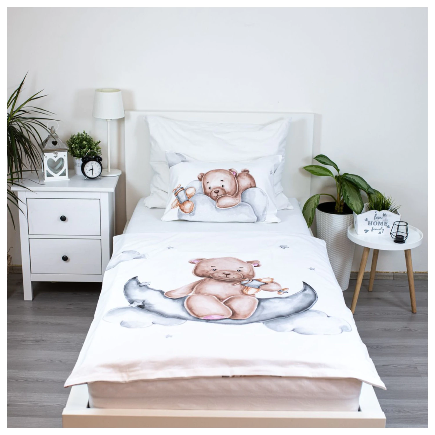 Teddy Bear Plane duvet cover for children, preschoolers product photo