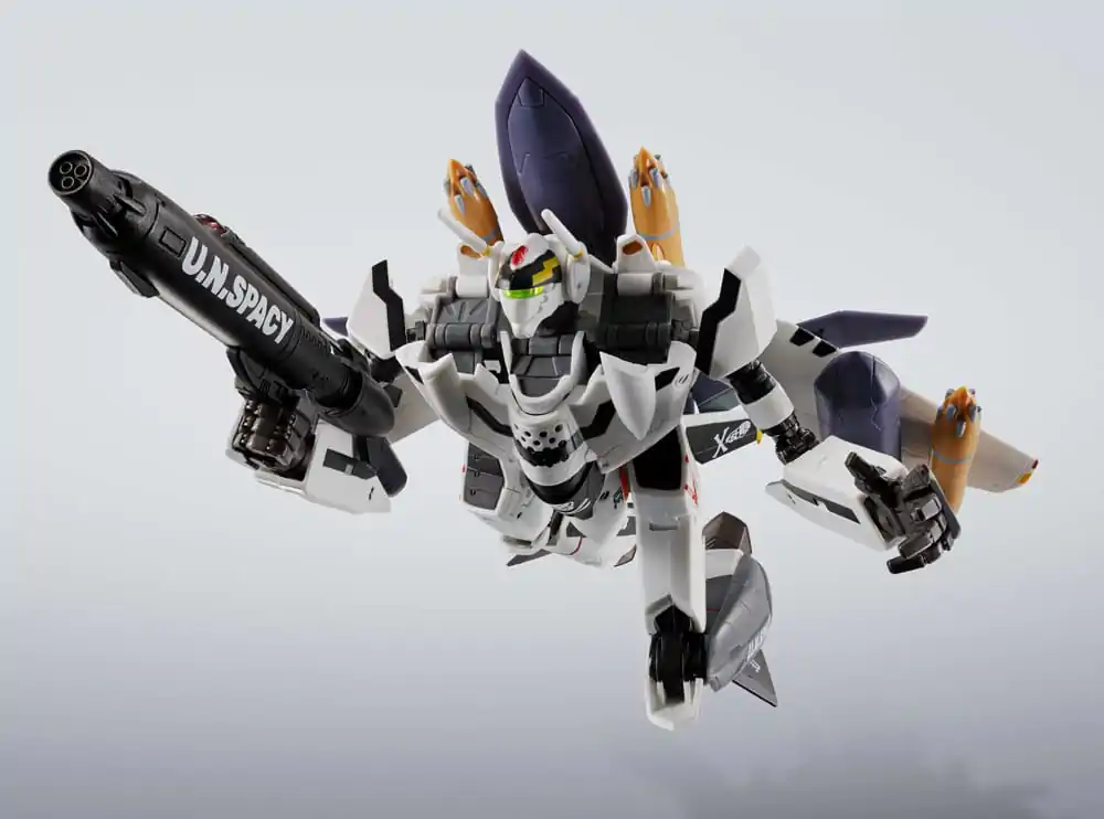 Macross 7 Hi-Metal R Action Figure VF-0S Phoenix (Roy Focker Use) & QF-2200D-B Ghost Set 14 cm   product photo