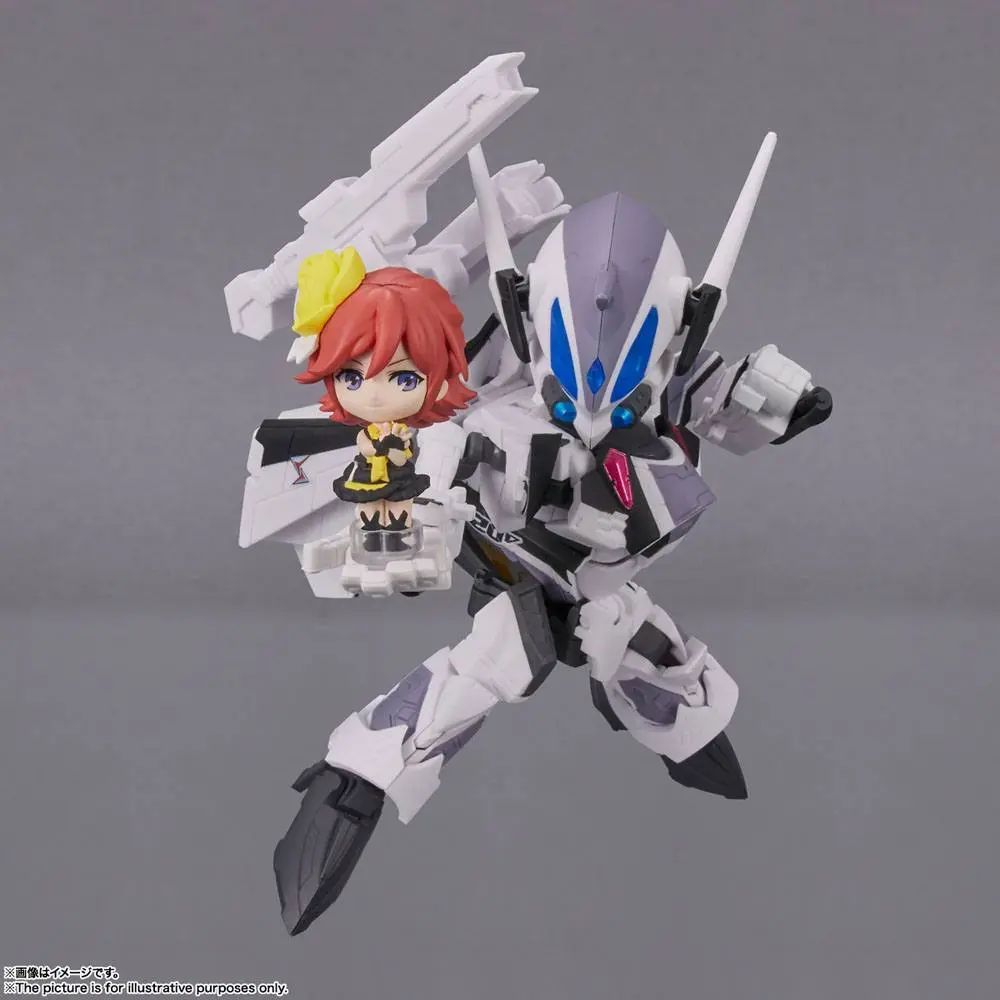 Macross Delta Tiny Session Vehicle mit Action Figure VF-31F Siegfried (Messer Ihlefeld Use) with Kaname Buccaneer 10 cm product photo