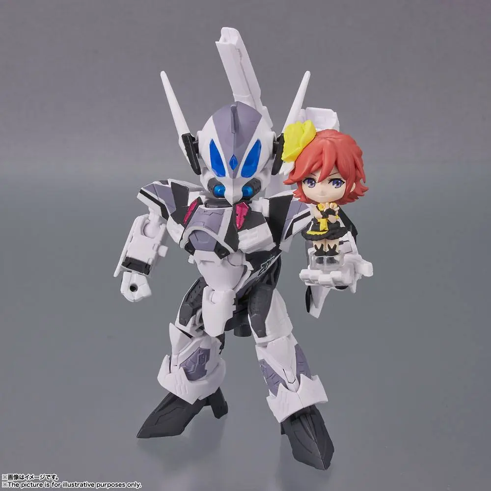 Macross Delta Tiny Session Vehicle mit Action Figure VF-31F Siegfried (Messer Ihlefeld Use) with Kaname Buccaneer 10 cm product photo