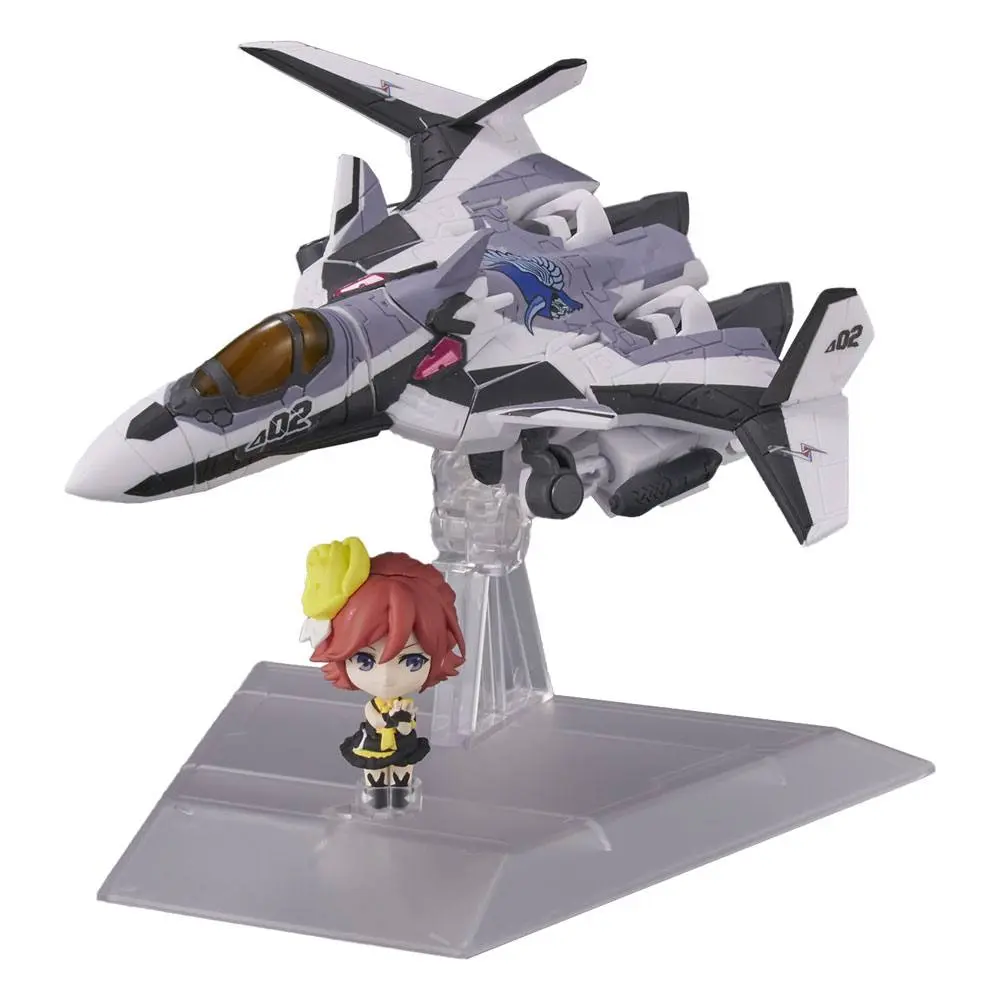 Macross Delta Tiny Session Vehicle mit Action Figure VF-31F Siegfried (Messer Ihlefeld Use) with Kaname Buccaneer 10 cm product photo