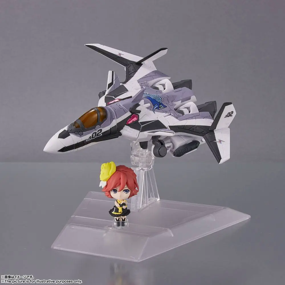 Macross Delta Tiny Session Vehicle mit Action Figure VF-31F Siegfried (Messer Ihlefeld Use) with Kaname Buccaneer 10 cm product photo