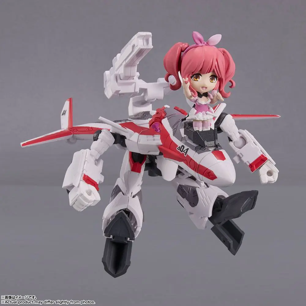 Macross Delta Tiny Session Vehicle mit Action Figure VF-31C Siegfried (Mirage Farina Jenius Use) with Makina Nakajima 10 cm product photo