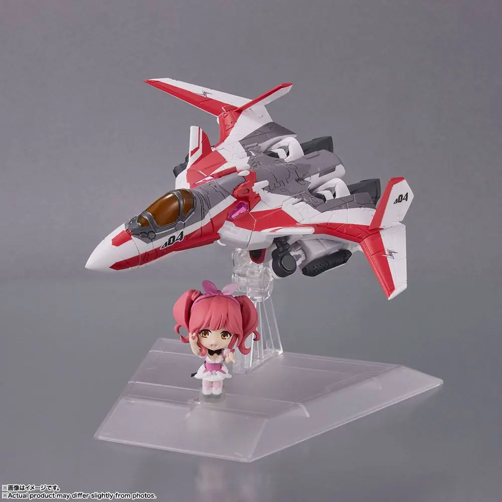 Macross Delta Tiny Session Vehicle mit Action Figure VF-31C Siegfried (Mirage Farina Jenius Use) with Makina Nakajima 10 cm product photo