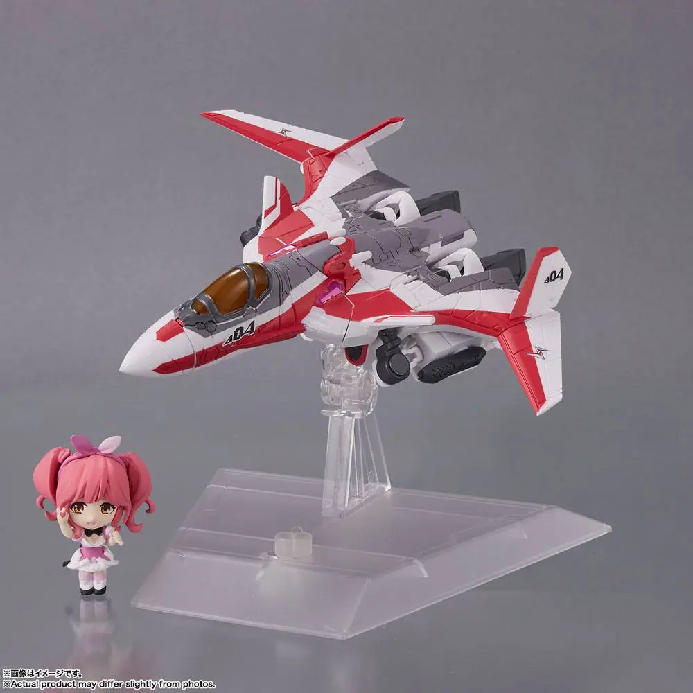 Macross Delta Tiny Session Vehicle mit Action Figure VF-31C Siegfried (Mirage Farina Jenius Use) with Makina Nakajima 10 cm product photo