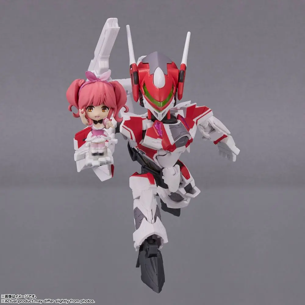 Macross Delta Tiny Session Vehicle mit Action Figure VF-31C Siegfried (Mirage Farina Jenius Use) with Makina Nakajima 10 cm product photo