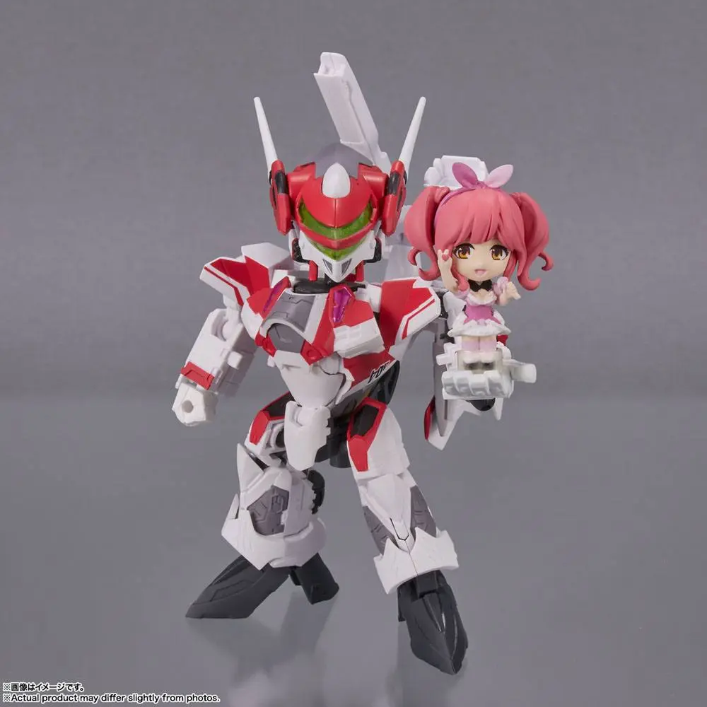 Macross Delta Tiny Session Vehicle mit Action Figure VF-31C Siegfried (Mirage Farina Jenius Use) with Makina Nakajima 10 cm product photo