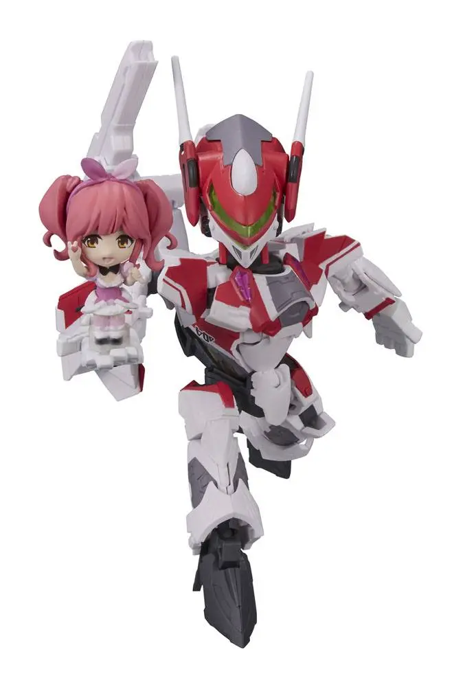 Macross Delta Tiny Session Vehicle mit Action Figure VF-31C Siegfried (Mirage Farina Jenius Use) with Makina Nakajima 10 cm product photo