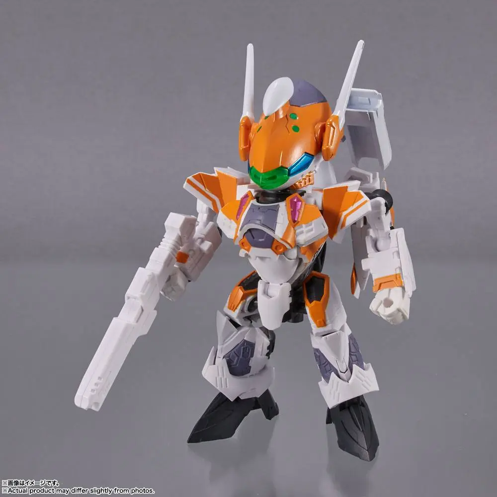 Macross Delta Tiny Session Vehicle mit Action Figure VF-31E Siegfried (Chuck Mustang Use) with Reina Prowler 10 cm product photo