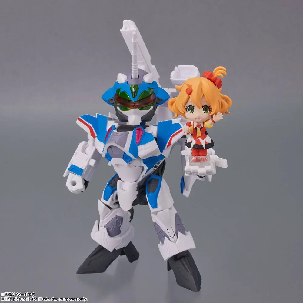 Macross Delta Tiny Session Vehicle mit Action Figure VF-31J Siegfried (Hayate Immelmann Use) with Freyja Wion 10 cm product photo