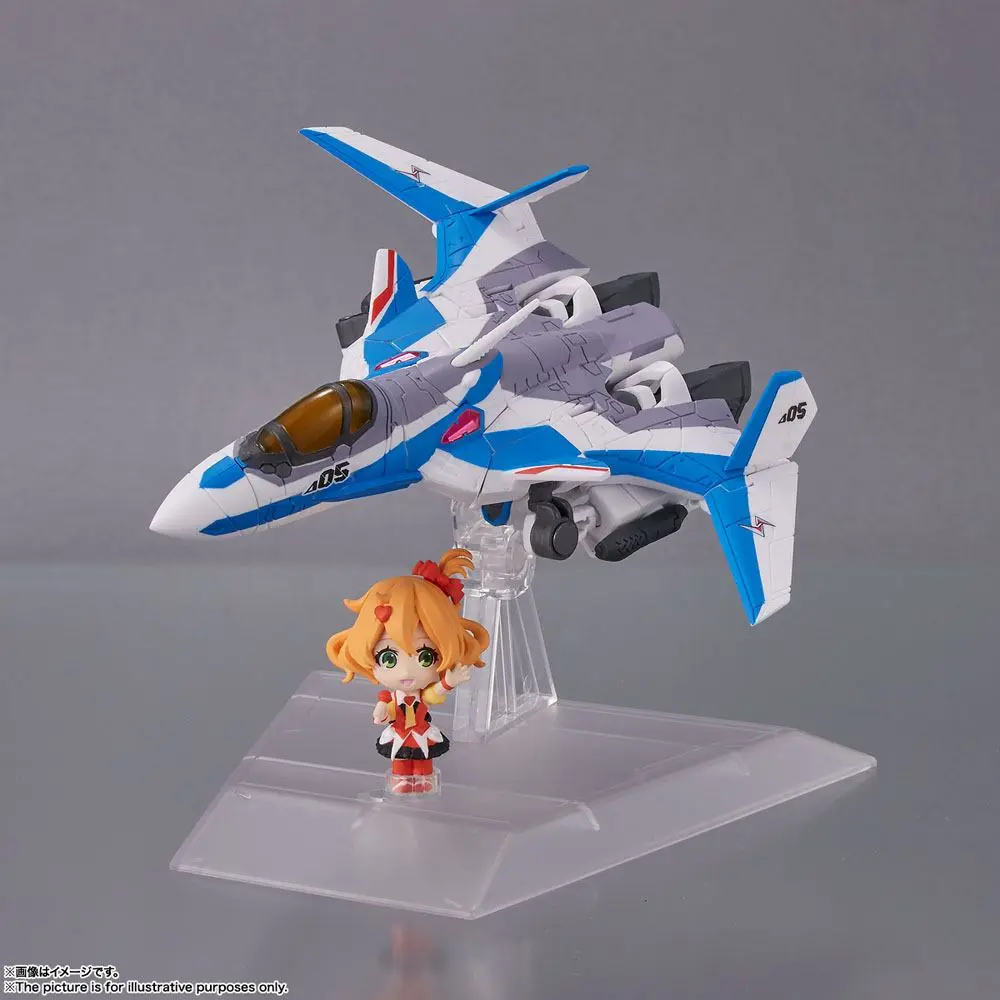 Macross Delta Tiny Session Vehicle mit Action Figure VF-31J Siegfried (Hayate Immelmann Use) with Freyja Wion 10 cm product photo