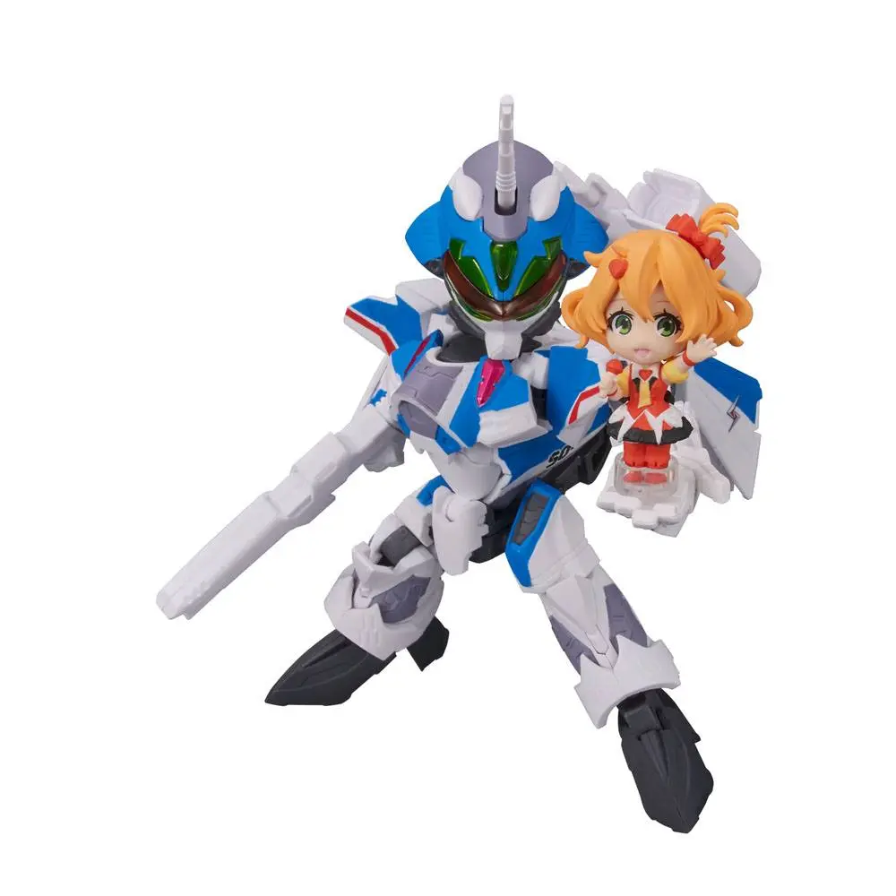 Macross Delta Tiny Session Vehicle mit Action Figure VF-31J Siegfried (Hayate Immelmann Use) with Freyja Wion 10 cm product photo