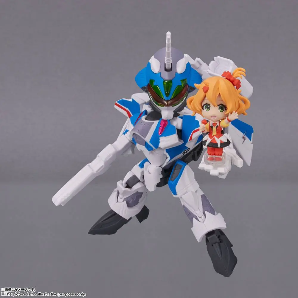 Macross Delta Tiny Session Vehicle mit Action Figure VF-31J Siegfried (Hayate Immelmann Use) with Freyja Wion 10 cm product photo