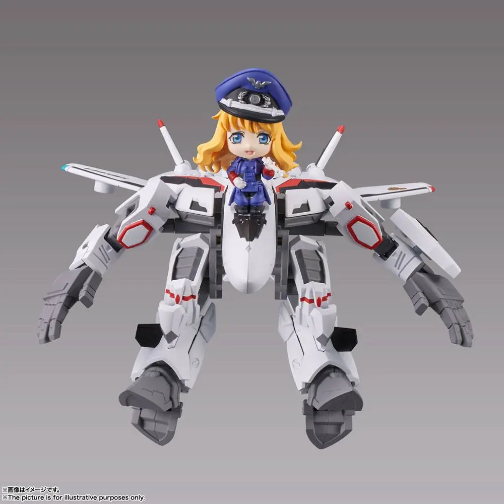 Macross Frontier TINY SESSION VF-25F MESSIAH VALKYRIE (ALTO USE) with SHERYL 10 cm product photo