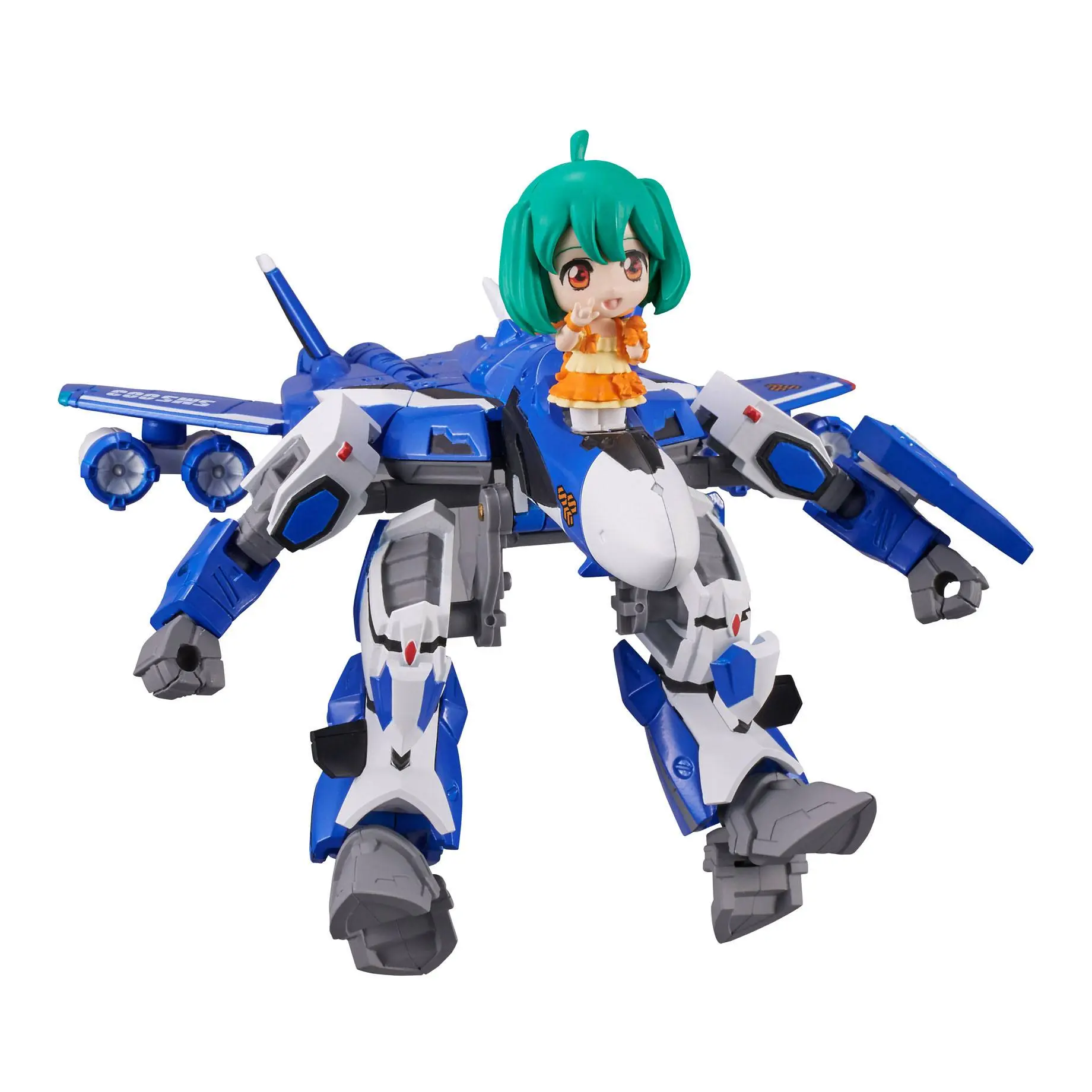 Macross Frontier TINY SESSION VF-25G MESSIAH VALKYRIE (MICHAEL USE) with RANKA 10 cm product photo
