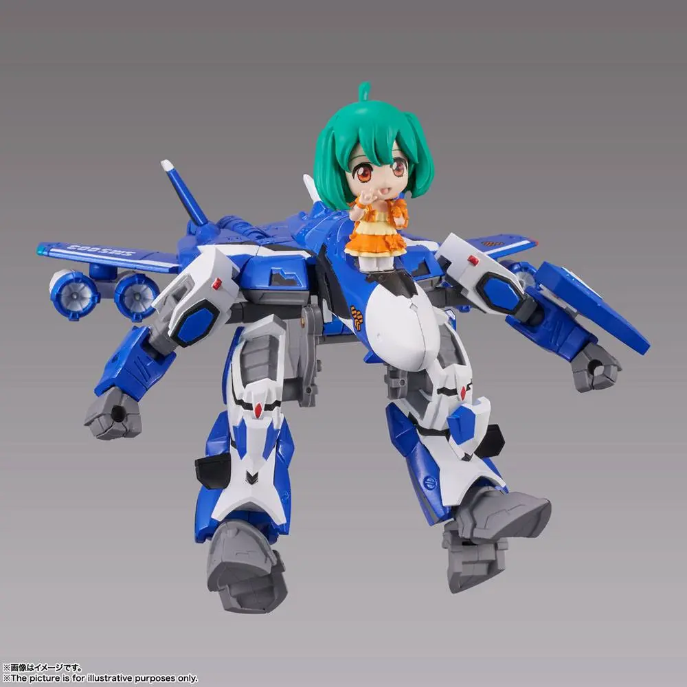Macross Frontier TINY SESSION VF-25G MESSIAH VALKYRIE (MICHAEL USE) with RANKA 10 cm product photo