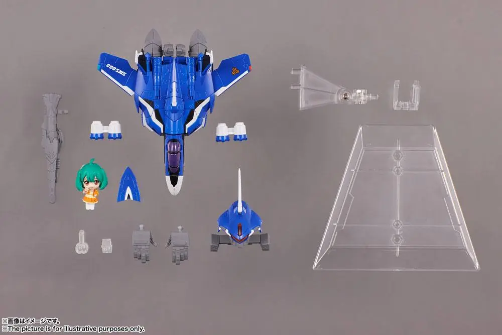 Macross Frontier TINY SESSION VF-25G MESSIAH VALKYRIE (MICHAEL USE) with RANKA 10 cm product photo